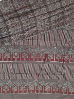 Cotton Ajrakh saree
