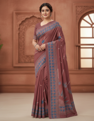 COTTON MEDAR ROOT AJRAKH SAREE