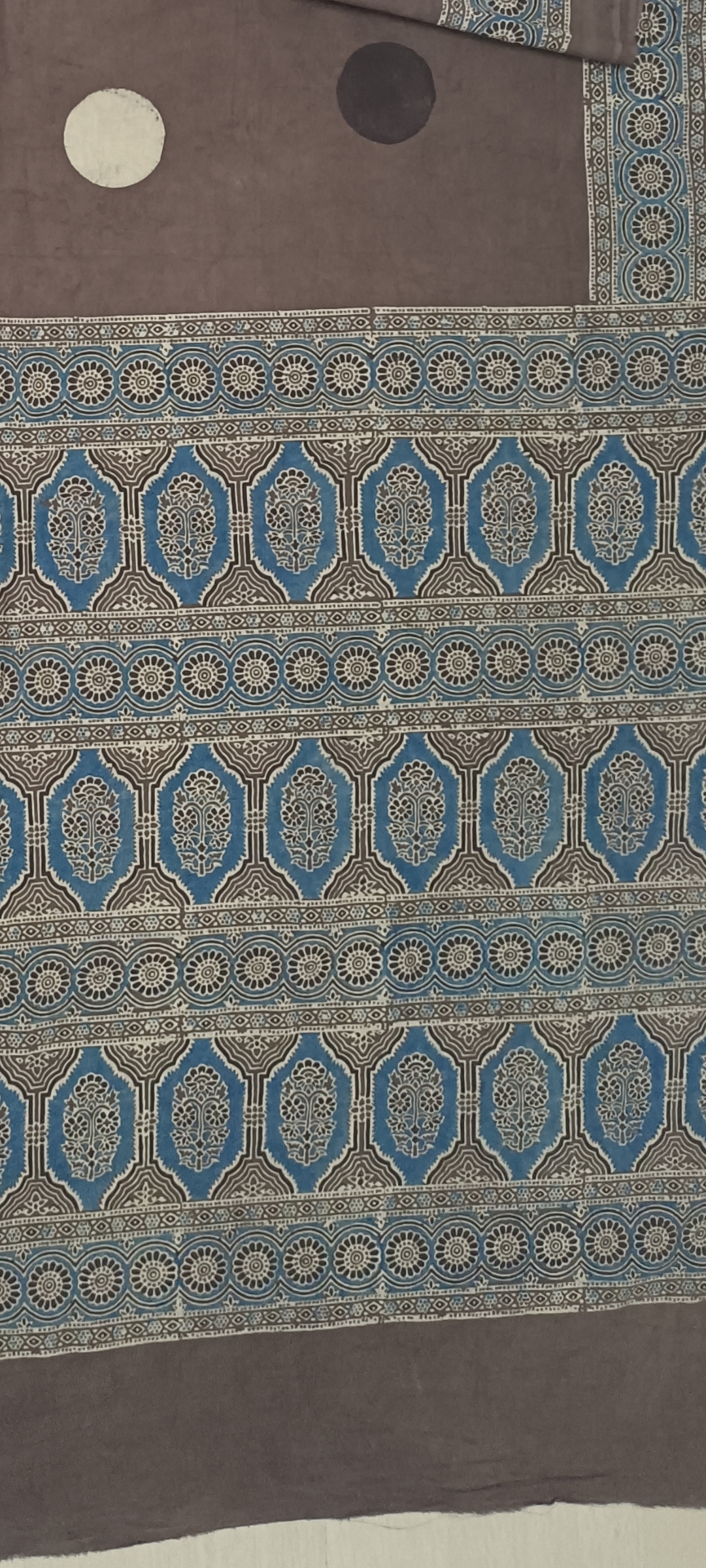 handmade natural dye ajrakh cotton saree handmade natural dye ajrakh cotton saree
