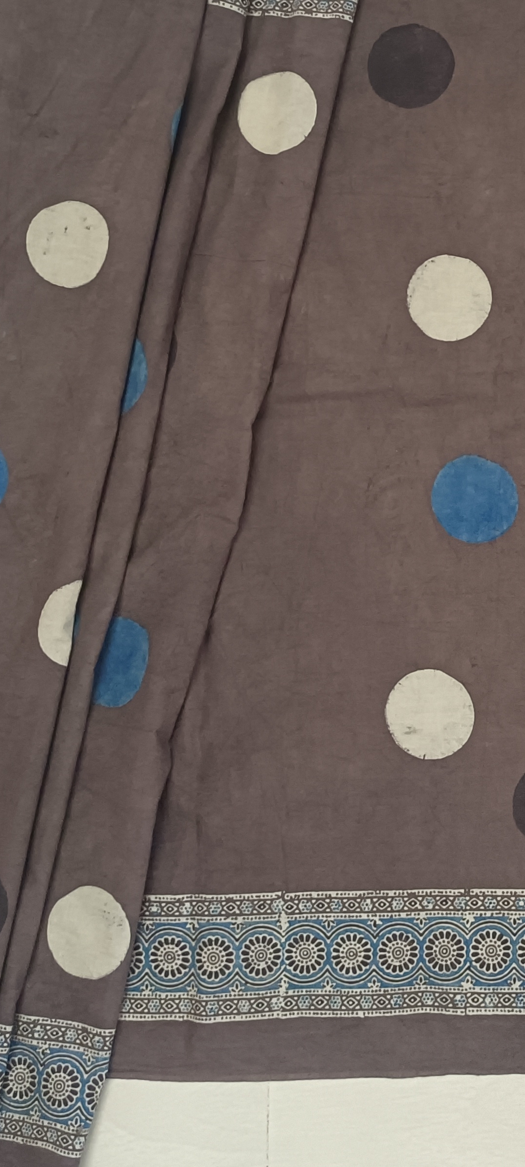 handmade natural dye ajrakh cotton saree handmade natural dye ajrakh cotton saree
