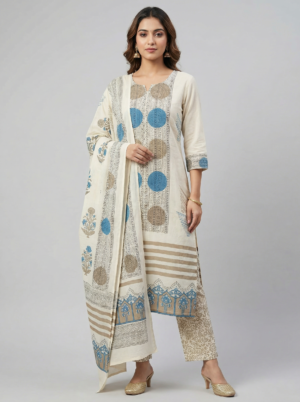 Fine cotton ajrakh suits (unstiched)
